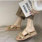 Sponge Cake Platform Sandals Female Fairy Style Summer Student Flat Roman Net Red Sandals