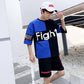 Summer Sports Suit Men's Loose Fashion Casual Suit Men's T-Shirt + Shorts Hip Hop Style Street Set