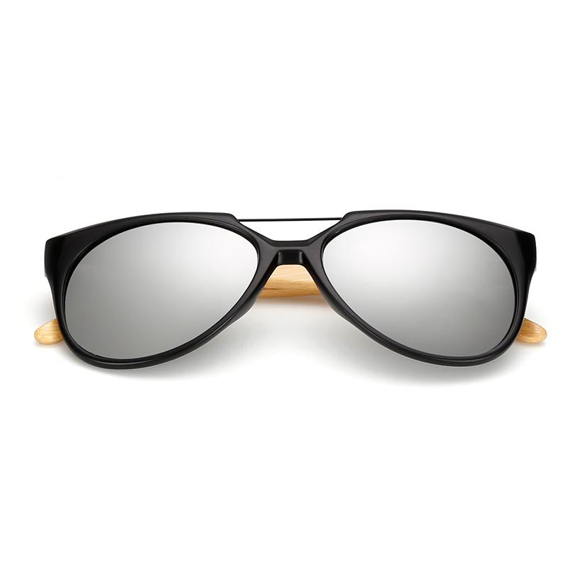 WTEMPO   New Finished Handmade Natural Bamboo Sunglasses Women Men Fashion Plastic Frame Color Le