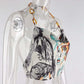 Street Style Face Print Lace-up Halter Vest Women's Summer Sexy Beauty Back Crop Top Beaded Strap Camisole Sleeveless Beach Wear Cool Steetwear Top