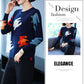 Autumn and Winter Ladies Printed Sweater Round Neck Long-sleeved Sweater High-end Western Style Bottoming Shirt