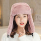 Women's Hat Winter Korean Version Plus Velvet Cold Proof Hat Winter Cycling Ear Protection Thick Windproof Warm Cute Hat Solid Long Ear Cap Fedoras