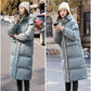 Down Padded Jacket Women's Loose Mid-length Coat Over-the-knee Coat Winter Padded Jacket