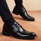 Black Men's Breathable Leather Shoes Korean Version of The Increase In The Young British Pointed Business Suits Men's Leather Shoes
