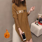 Plus Velvet Thick Mid-length Close-fitting Sweater for Female Students Loose-fitting Half-high Neck Sweater Skirt Knitted Bottoming Shirt