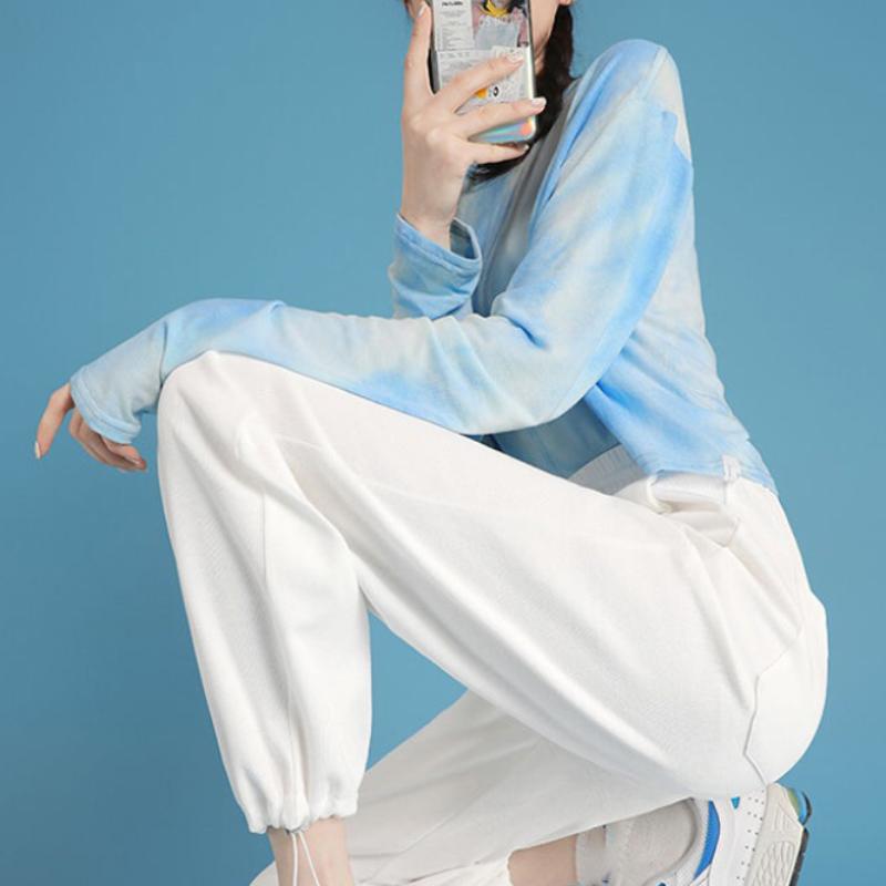 Casual Sports Pants Female Students Korean Style Loose Thin Section Spring and Summer Small Wild Wide-legged Long Pants Tide