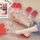 Crystal Slippers Women's Fashion Home Summer Outing Transparent Non-slip Deodorant Korean Student Women's Drag Sandals Bathroom
