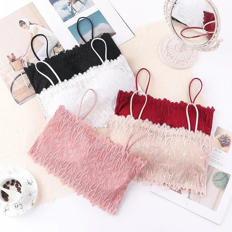 Line Around Lace Suspender Wrapped Chest Bra Beautiful Back Backing Breast Pad Anti Light No Steel Ring Underwear Bra