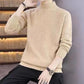 Autumn and Winter Men's Sweaters Round Neck Warm Knit Sweater Men's Half Turtleneck Sweater