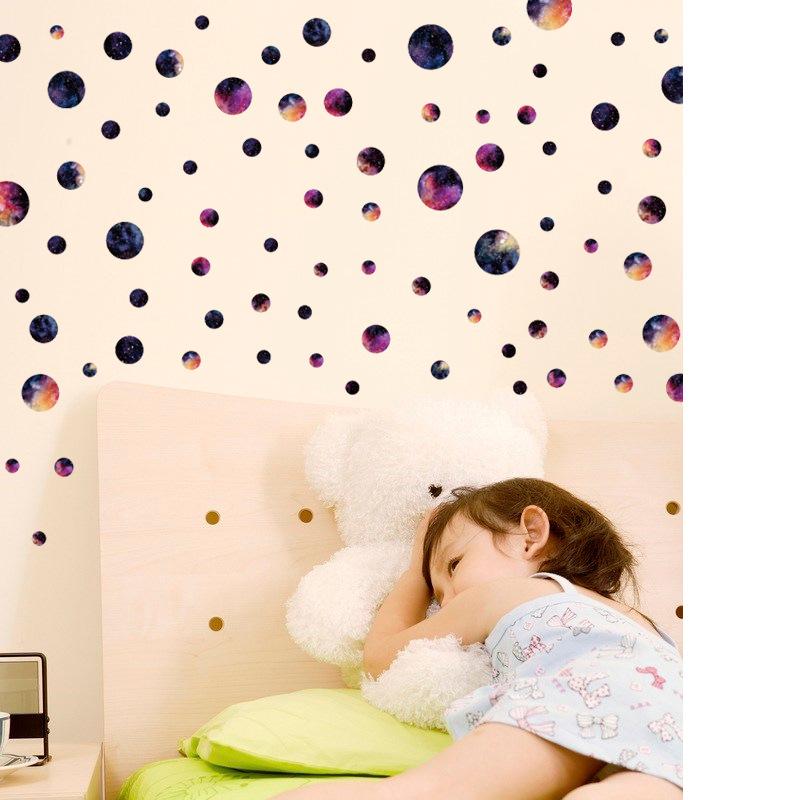 Star circle bedroom porch cabinet TV wall glass window kindergarten free decorative wall stickers
