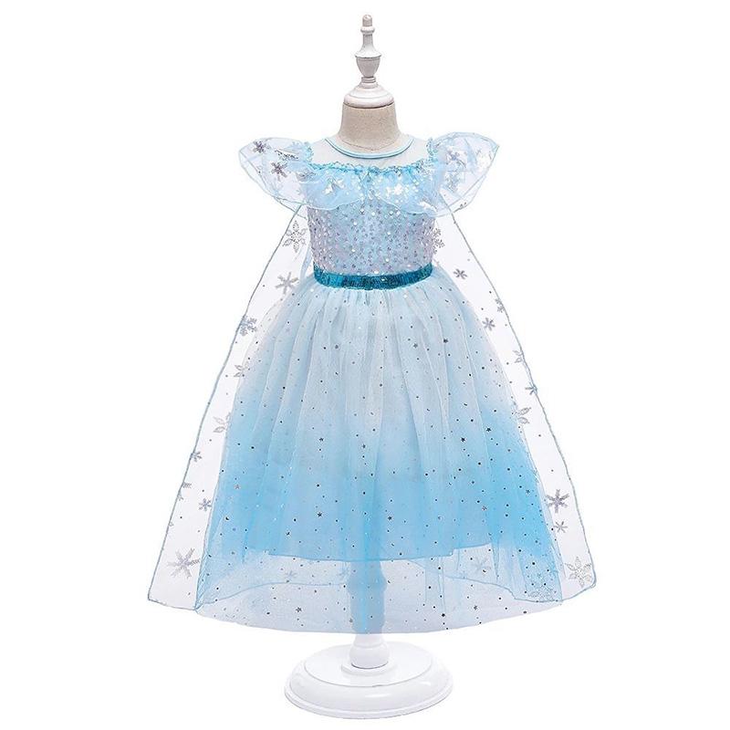 Snow Girls Dress Princess Costume Halloween Carnival Children Dress Up Kids Dresses for Girls Clothing Size 4-10 Years