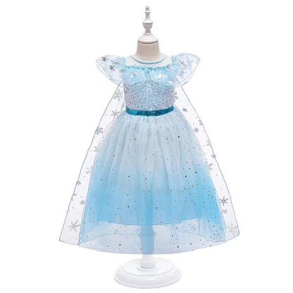 Snow Girls Dress Princess Costume Halloween Carnival Children Dress Up Kids Dresses for Girls Clothing Size 4-10 Years