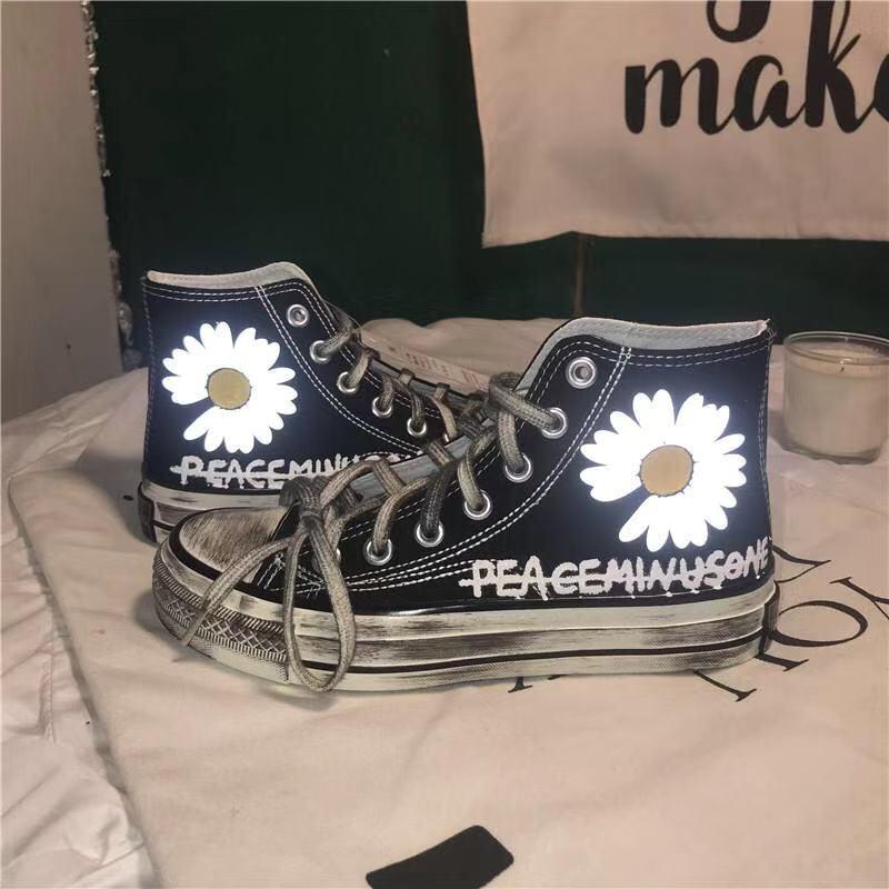 Classic Men Canvas Shoes Reflective 2020 Summer High Top Flats Men Vulcanized Shoes Factory Outlet Male Casual Shoes