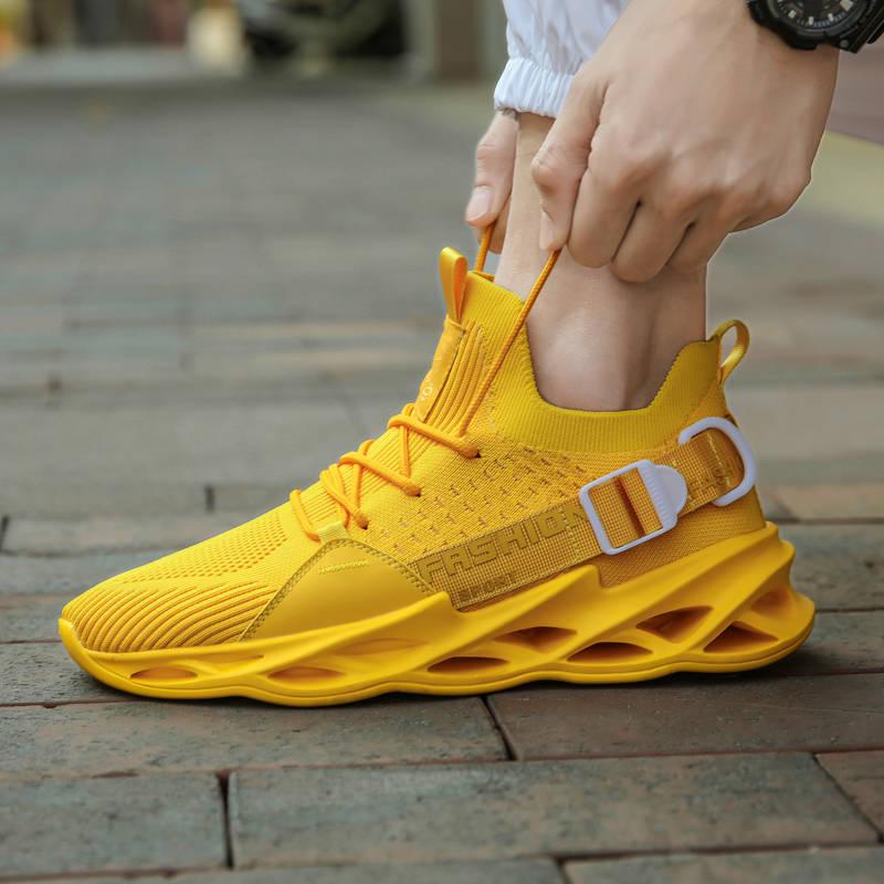 Blade Sneakers Mesh Running Shoes for Men Breathable Sports Shoes Outdoor Shock-absorbing