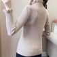 Mink Autumn and Winter Thickening Slim-fit Sweater Bottoming Shirt Half High Neck Young Women's Sweater