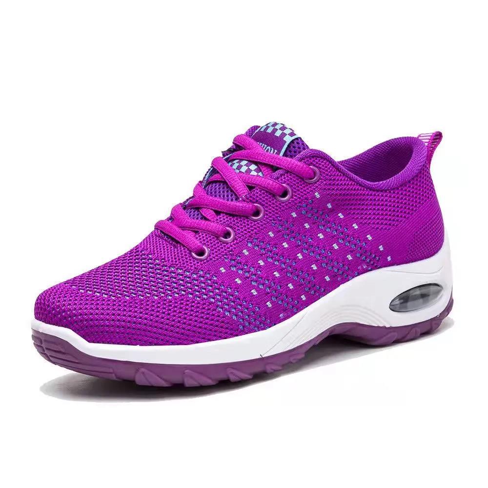 Women Sneakers Mesh Running Shoes Ladies Walking Dancing Sport Shoes Outdoor Air Cushion Breathable Footwear Lace Up Sneakers