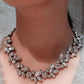 Classic Vintage Zircon Crystal Short Necklace Clavicle Chain Bride Dress Neck Ornament