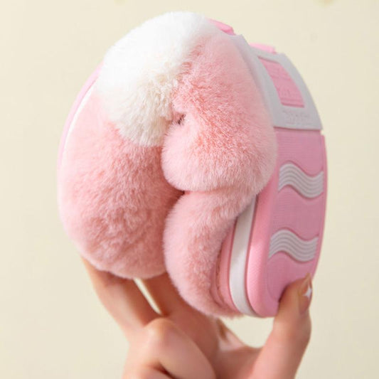 Winter Slippers Women Furry Thick Fleece Warm Men Plus Size Slides Straps Home Indoor Casual Slippers Cotton Shoes