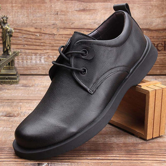 Business Casual Leather Shoes Men 2021 New High-grade Leather Pure Leather Shoes Strap Solid Color Men's Shoes