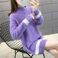Half-high Neck Mink Velvet Sweater Mid-length Loose Padded Bottoming Shirt Fashion Simple Female Dress