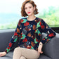 Autumn Women's Printed Thin Sweater Round Neck Pullover Long Sleeve Sweater Fashion Plus Size Sweater