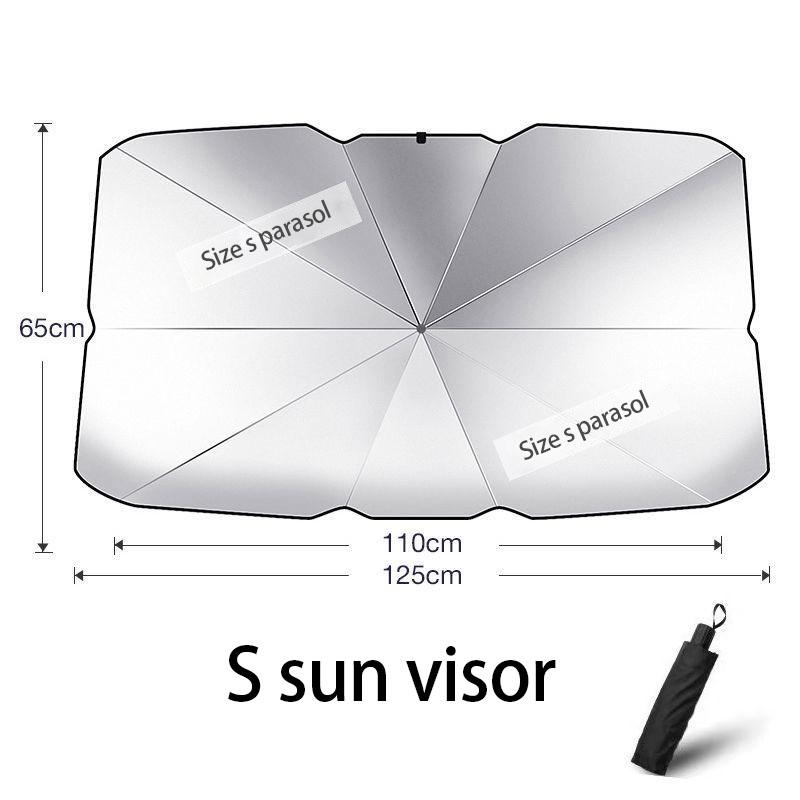 Car Windshield Umbrella UV and Thermal Sunshade Protector Foldable Reflector Umbrella, Suitable for Most Cars and Suvs