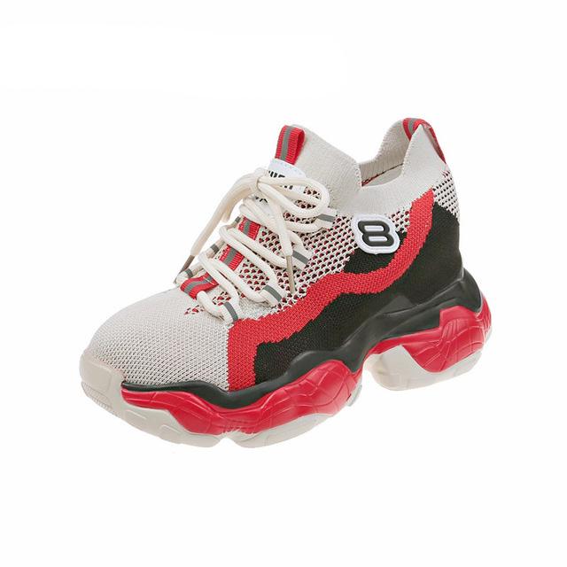 Roman Breathable Chunky Sneakers Women Summer Mesh Slip-on Woman Casual Sneakers Thick Sole Women Shoes