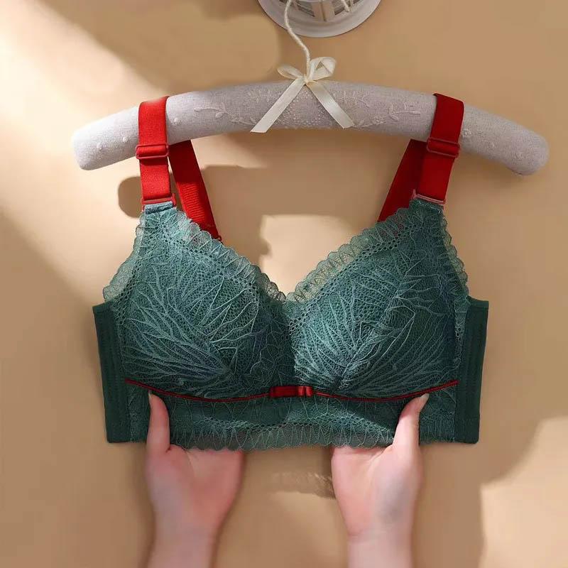 Full Cup Latex Underwear Women's Big Breasts Show Small Bras Without Steel Rings To Collect Auxiliary Breasts To Prevent Sagging and Gather Thin Bras
