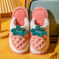 Cotton Slippers for Men and Women Autumn and Winter Home Couples Indoor Warm Cartoon Plush Slippers