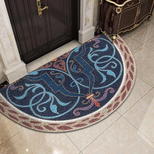 Semi-circular Carpet Belt Rubber Wire Ring Mysterious Door Pad Home Home House Foot Pad Bathroom Pad Non-slip Water Wash