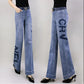 Plus Velvet Thick Wide-leg Jeans Women's High-waisted Straight-leg Pants All-match Loose and Thin 2022 New Design Sense