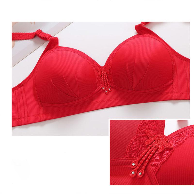 Large Size Thin No Steel Ring Four Seasons Universal Underwear Wide Shoulder Straps Multi-breasted Side Gathers Fashionable Sexy Beautiful Back Bra