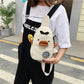 Cute Unisex Children Canvas Sling Bag Outdoor Travel Boy Girl Shoulder Bag Home Supplies Crossbody Chest Bag for Gift