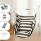 Striped Canvas Hammock Sling Swing Indoor and Outdoor Thickened Canvas Cradle Chair Including Pillow