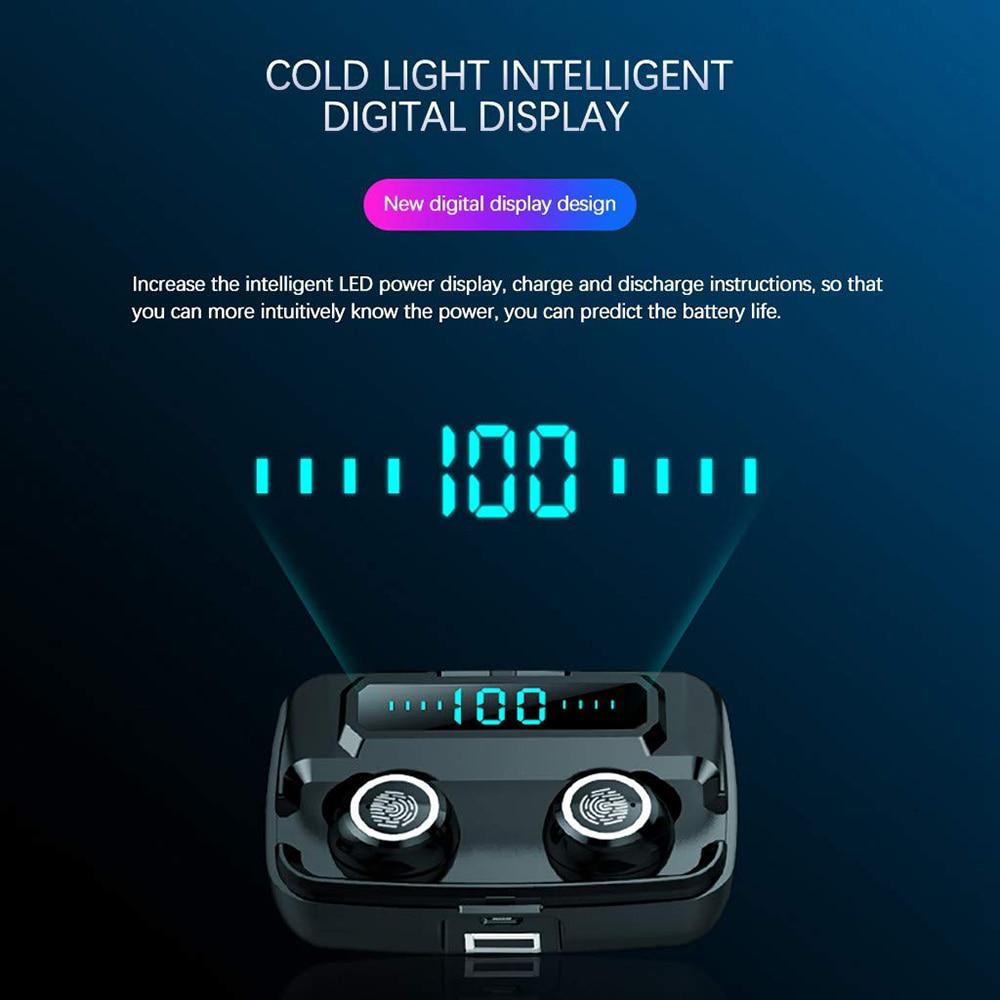 Waterproof 5.0 Earphones Bluetooth Mini HIFI TWS Earbuds Wireless Headphones Noise Reduction Headset