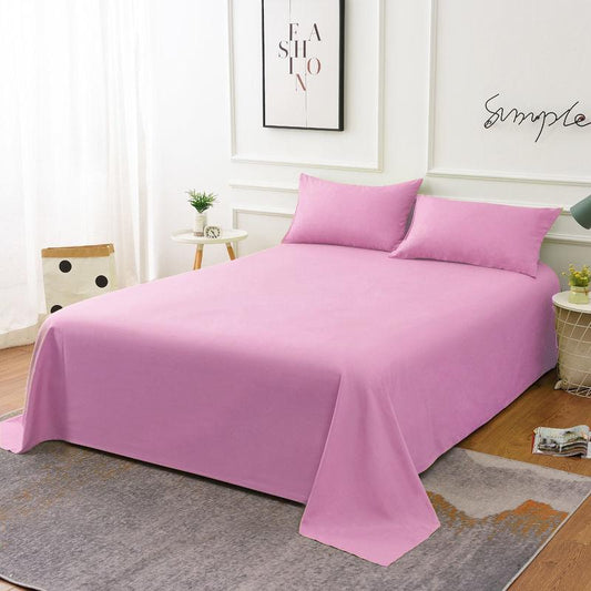 Four Seasons Universal Bed Sheet Single Piece Solid Color Bed Sheet Pillowcase Three-piece Set Hotel Dormitory Single Double Bed Sheet