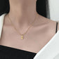 Lucky Number 7 Necklace Titanium Steel Gold Choker Clavicle Chain Pendant Necklaces Personalized Ornaments Chain Necklaces Chokers for Girls