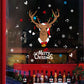 Cartoon Christmas Elk Wall Sticker Window Window Bedroom Wall Decoration PVC Removable Sticker