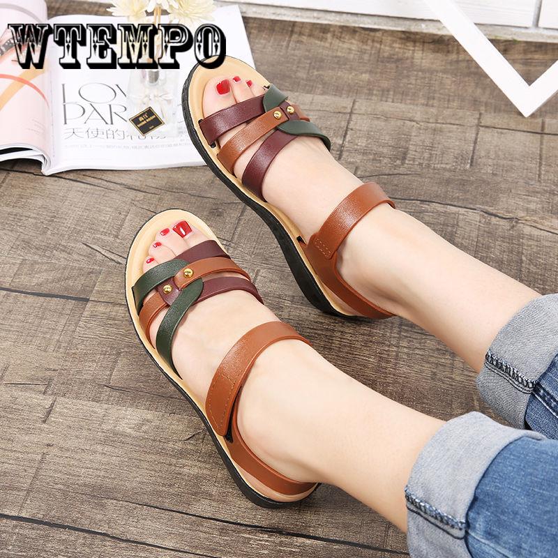 Fashion Women's Sandals Non-slip Flat Shoe Summer Casual Beach Sandals