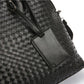 Business Briefcase Men Fashion Woven Leather Zipper Waterproof Handbag Travel Computer Bag