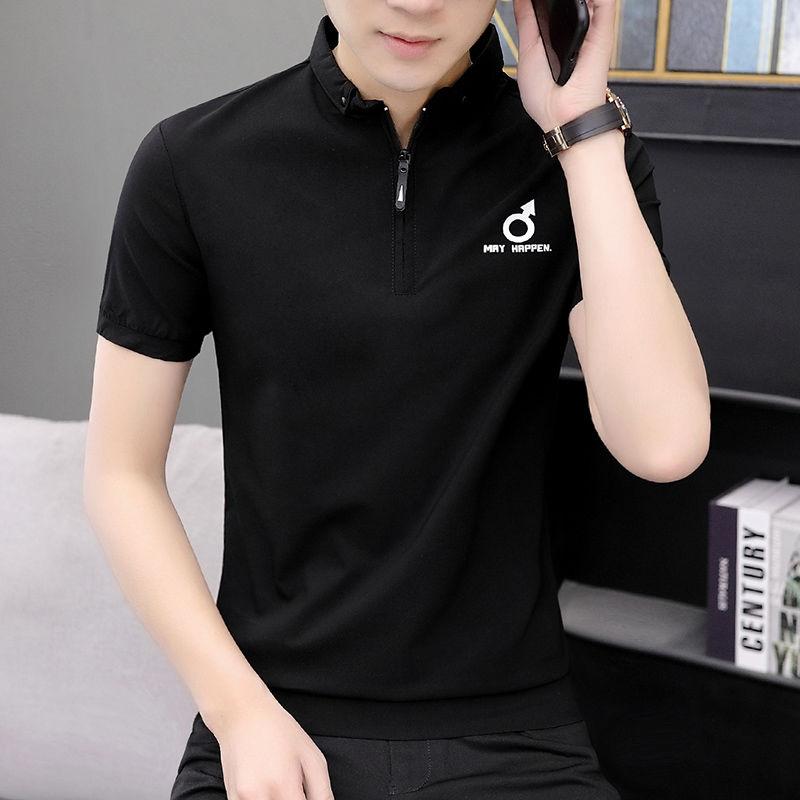 Men's    Shirt Summer Short-sleeved T-shirt Pure Cotton Loose Casual Business Trend Compassionate Male T