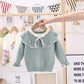 Girls Sweater Autumn and Winter New Sweater Baby Pullover Bottomed Shirt Children's Doll Collar Top
