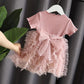 Children's Clothing Girls Short-sleeved Dress Summer Dress Baby Girl Princess Dress Mesh Cake Sweet Tutu Skirt