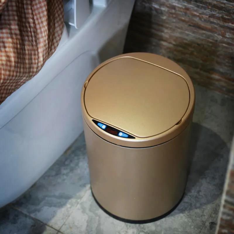 7 Liter Rechargeable Battery Dual-use Smart Trash Can, Family Large Kitchen with Lid, Automatic Sensing Trash Can