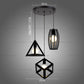 Retro Creative Personality Bar Art Lighting Lamps Loft Iron Chandelier Geometric Restaurant Industry