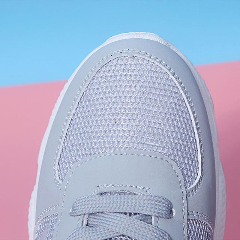 Spring and Autumn Sports Shoes Girls Running Non-slip Thick-soled Casual Shoes Students All-match