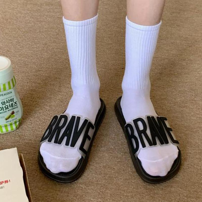 Slippers Female Summer Korean Style Fashion Indoor Home Home Non-slip Bath Sandals Outer Wear Letter Slippers