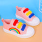Children's Canvas Shoes Boys Girls General Casual Shoes Cover Foot Rainbow Shoes Baby Shoes Kindergarten Student Shoes