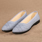 Old Beijing Cloth Shoes Women's Single Shoes Black Casual Shoes Non-slip Breathable Work Shoes Flat Shoes