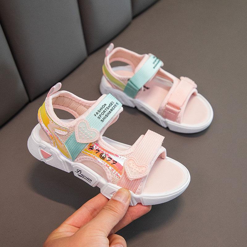 Girls' Breathable Beach Sandals Non-slip Summer 3-12 Years Old Children's All-match Fashionable Student Shoes